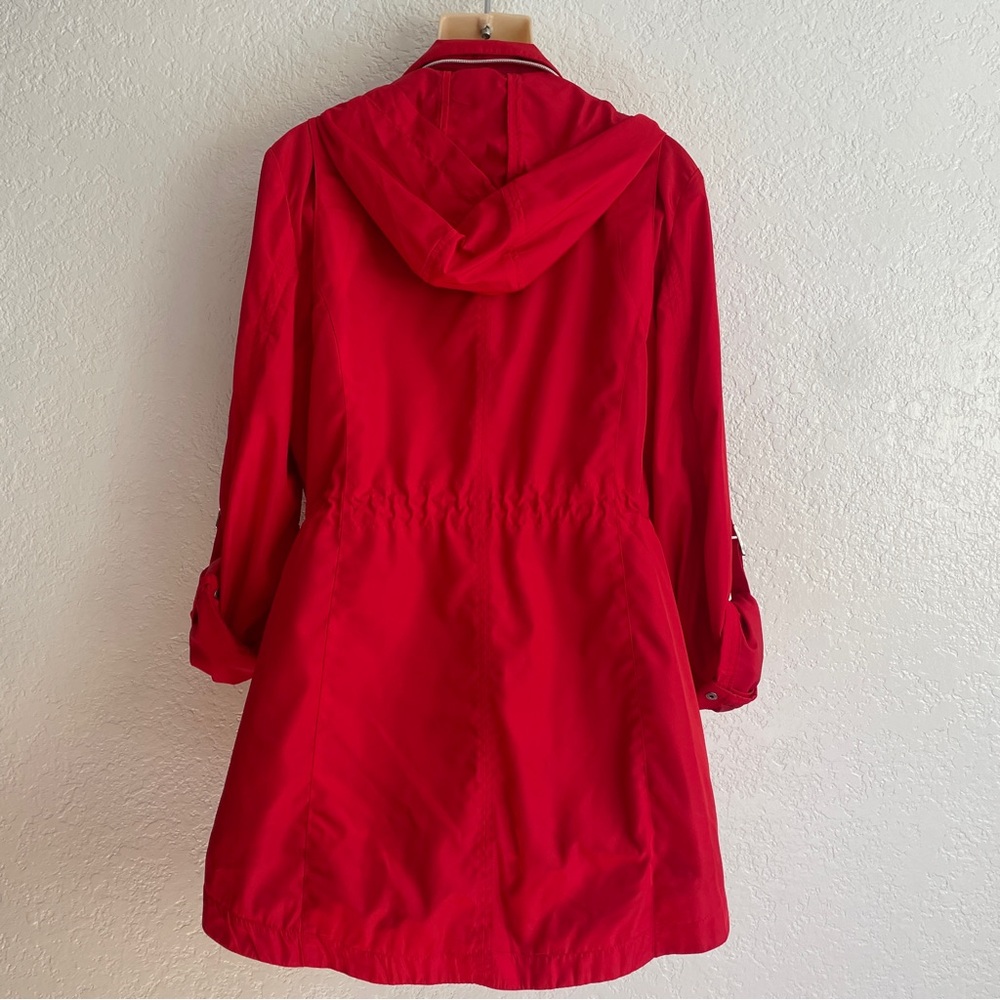 Bcbgeneration Bright Red Utility Rain Jacket Larg… - image 2